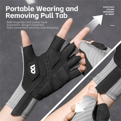 WEST BIKING YP0211247 1 Pair Unisex Cycling Gloves Anti-Skid Breathable Bike Half Finger Gloves