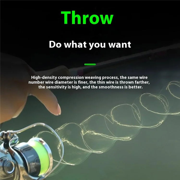 150m Length 8 Strands Braided Fishing Line Green Super Strong PE Smooth Touch Fishing Line