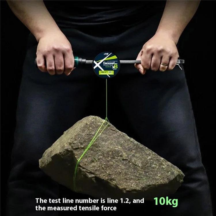 100m Length 8 Strands Braided Fishing Line Green Super Strong PE Smooth Touch Fishing Line