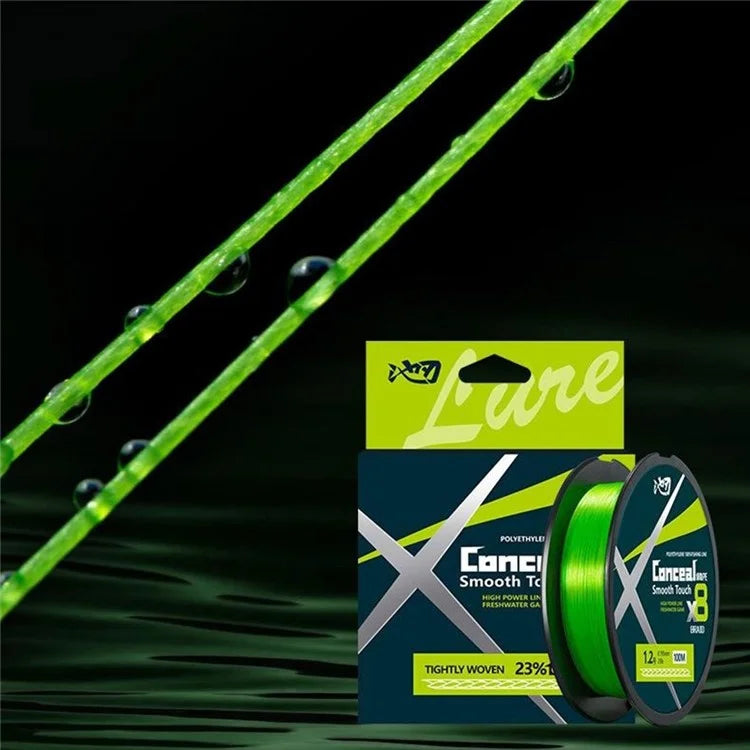 100m Length 8 Strands Braided Fishing Line Green Super Strong PE Smooth Touch Fishing Line