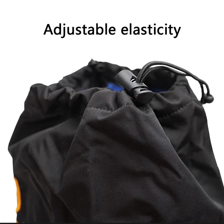 AOTU 1 Pair Anti-slip TPE+Manganese Steel Crampons + 210D Oxford Cloth Leg Gaiters Snow Walking Shoes Accessories