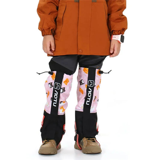 AOTU 1 Pair Waterproof Snow-proof Leg Gaiters Kids Outdoor Climbing Skiing Calf Cover