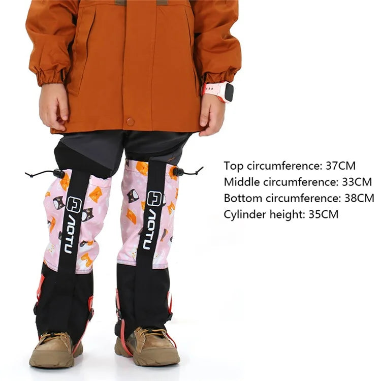 AOTU 1 Pair Waterproof Snow-proof Leg Gaiters Kids Outdoor Climbing Skiing Calf Cover