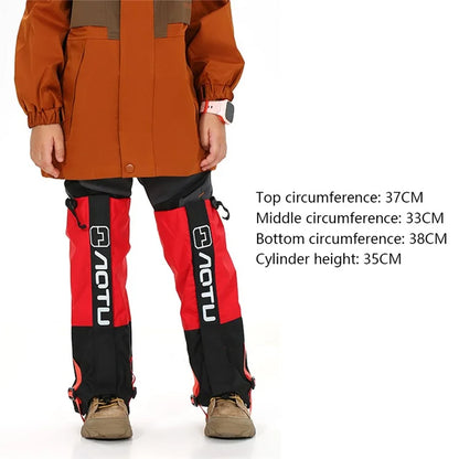AOTU 1 Pair Waterproof Snow-proof Leg Gaiters Kids Outdoor Climbing Skiing Calf Cover