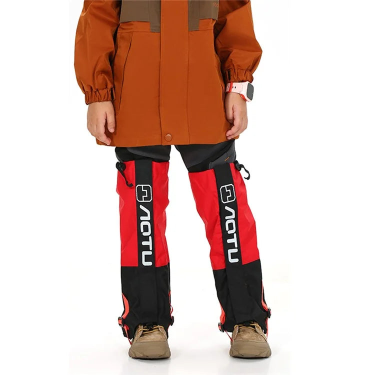 AOTU 1 Pair Waterproof Snow-proof Leg Gaiters Kids Outdoor Climbing Skiing Calf Cover