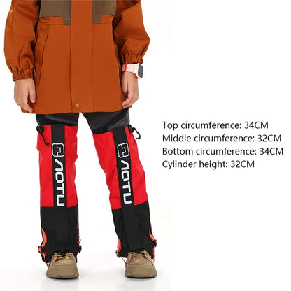 AOTU 1 Pair Waterproof Snow-proof Leg Gaiters Kids Outdoor Climbing Skiing Calf Cover