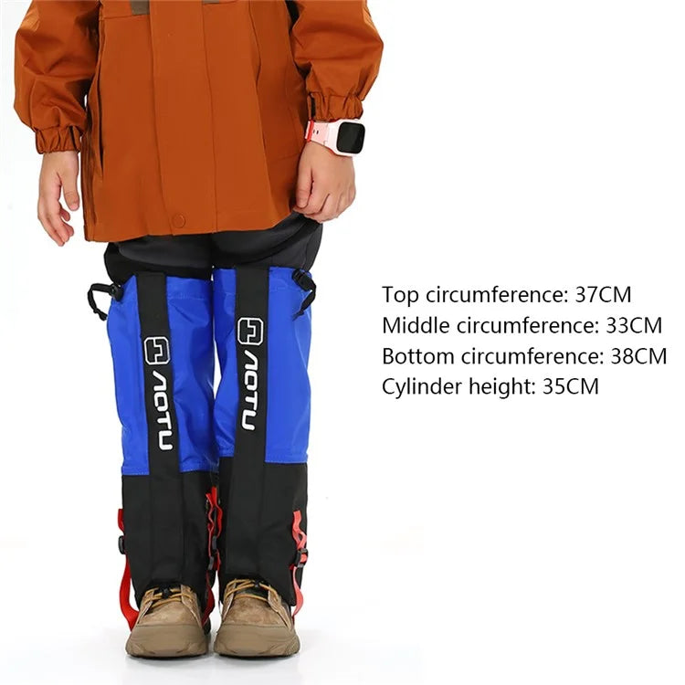 AOTU 1 Pair Waterproof Snow-proof Leg Gaiters Kids Outdoor Climbing Skiing Calf Cover