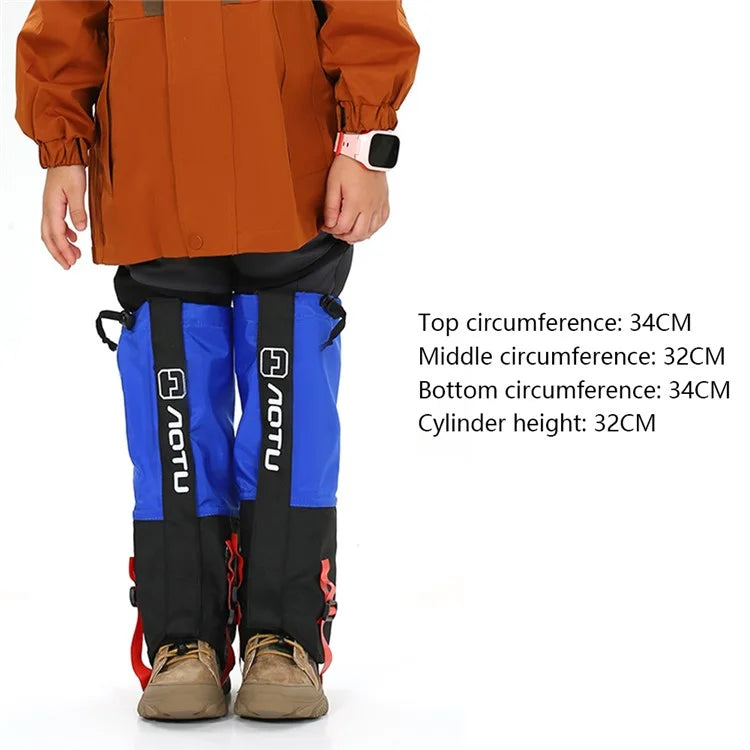AOTU 1 Pair Waterproof Snow-proof Leg Gaiters Kids Outdoor Climbing Skiing Calf Cover