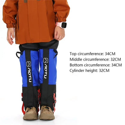 AOTU 1 Pair Waterproof Snow-proof Leg Gaiters Kids Outdoor Climbing Skiing Calf Cover