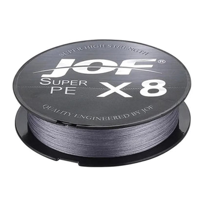 JOF 100m 0.8# High Strength PE 8 Strand Fishing Line Anti-bite Braided Fishing Wire Grey