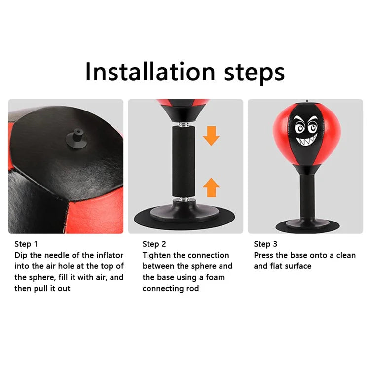 AIBEIJIAN Desktop PU Leather Punching Speed Ball Kids Adult Stress Relief Boxing Punch Ball