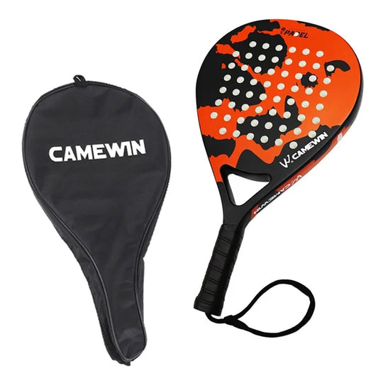 CAMEWIN Carbon Fiber Beach Tennis Racket Outdoor Sports Balls Racket with Storage Bag