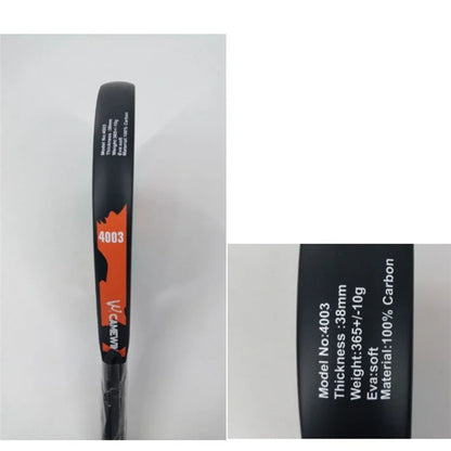 CAMEWIN Carbon Fiber Beach Tennis Racket Outdoor Sports Balls Racket with Storage Bag
