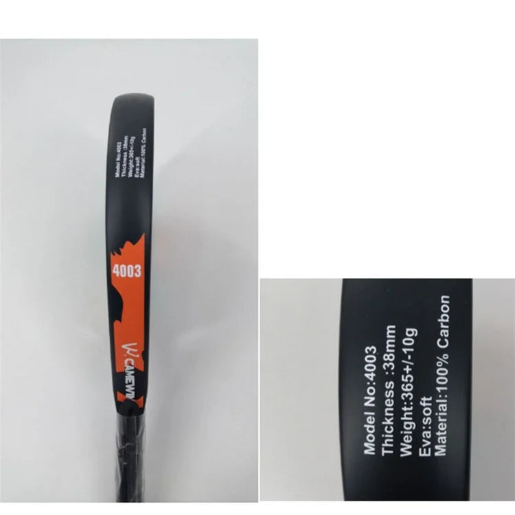 CAMEWIN Carbon Fiber Beach Tennis Racket Outdoor Sports Balls Racket with Storage Bag
