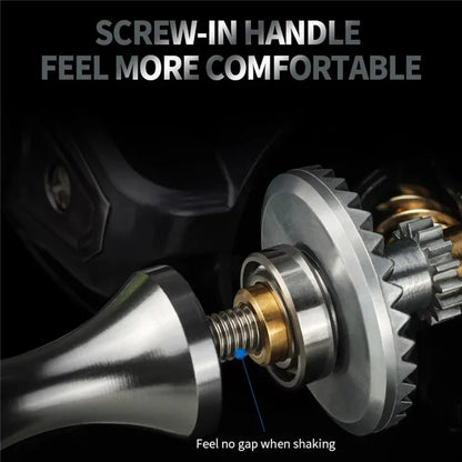 LE2000 Spinning Fishing Reels 12+1BB Metal Spool Reels 15KG Unloading Force Screw-In Handle