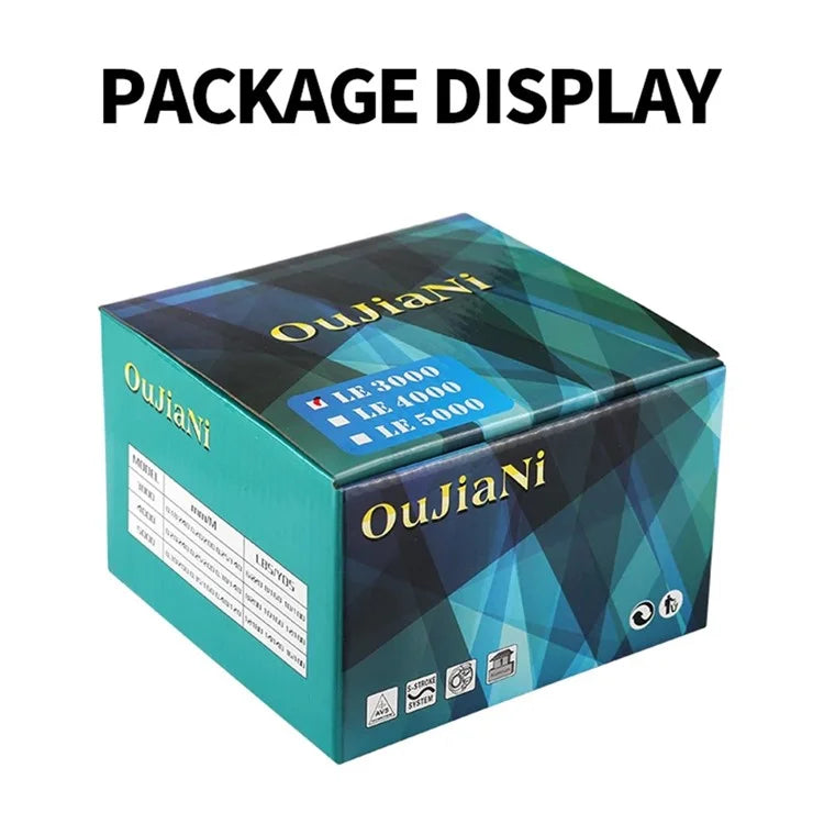 LE3000 Spinning Fishing Reels 12+1BB Metal Spool Reels 15KG Unloading Force Screw-In Handle