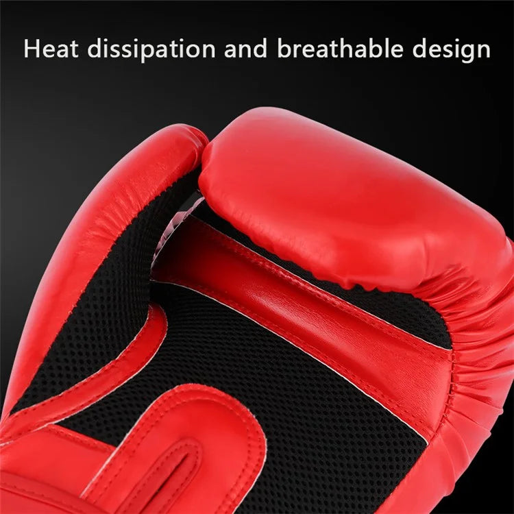 AIBEIJIAN 12oz Adult Breathable Boxing Gloves PU Training Gloves Punching Bag Kickboxing Mitts