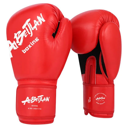 AIBEIJIAN 12oz Adult Breathable Boxing Gloves PU Training Gloves Punching Bag Kickboxing Mitts
