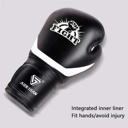 AIBEIJIAN 10oz For Teenager Sports Boxing Gloves Muay Thai MMA Training Workout Kickboxing PU Mitts