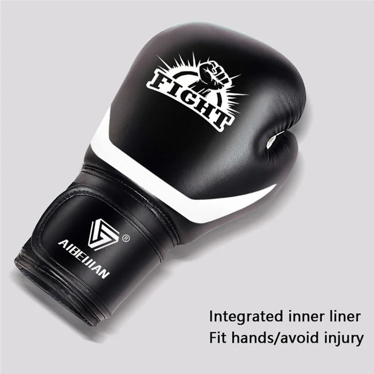 AIBEIJIAN 10oz For Teenager Sports Boxing Gloves Muay Thai MMA Training Workout Kickboxing PU Mitts