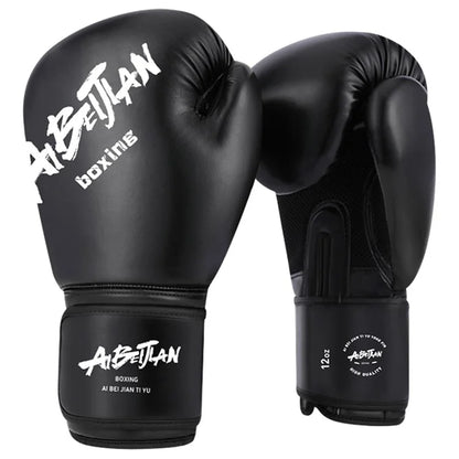 AIBEIJIAN 10oz Boxing Gloves for Teenager PU Training Gloves Punching Bag Kickboxing Mitts