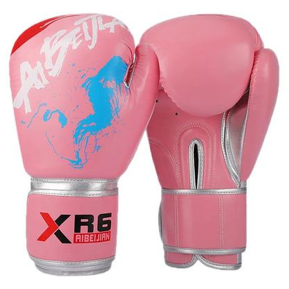 AIBEIJIAN 10oz PU Leather Boxing Gloves Muay Thai Kickboxing Training Mitts for Teenager / Women