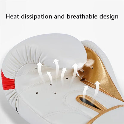 AIBEIJIAN 10oz PU Leather Boxing Gloves Muay Thai Kickboxing Training Mitts for Teenager / Women