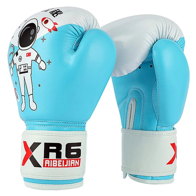 AIBEIJIAN 6oz PU Leather Children Kickboxing Protective Glove Punching Training Kids Boxing Gloves