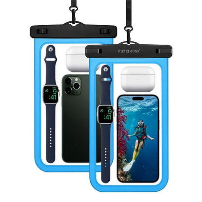 PICTET.FINO RH19 XL 10-inch Phone IPX8 Waterproof Bag Watch Headphone Pouch