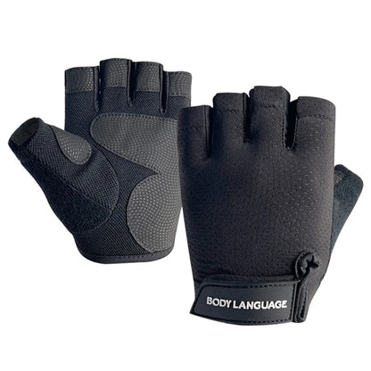 BGB21 1 Pair Unisex Pull-ups Fitness Sport Gloves Breathable Anti-skid Half Finger Gloves