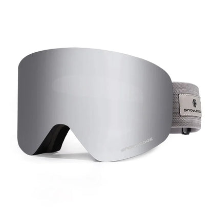 SNOWLEDGE HB-197B Sports Magnetic Ski Goggles Boardless Double Layer Anti-Fog Ski Glasses Skiing Gear