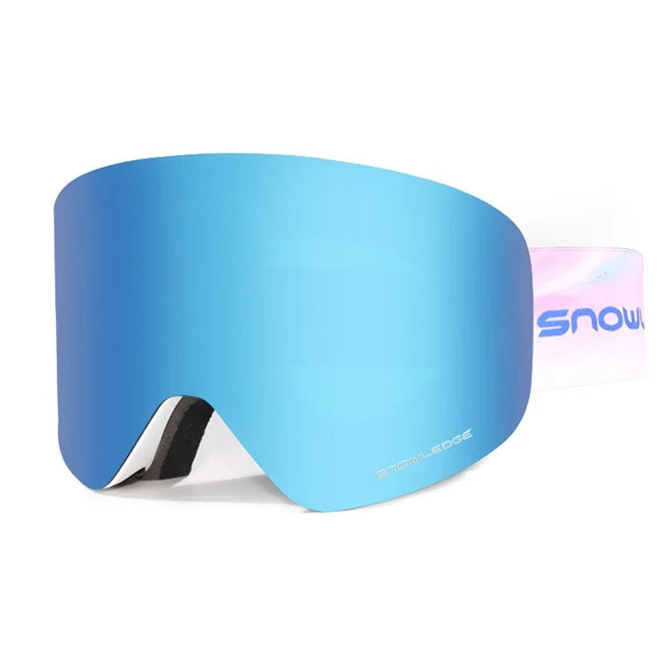 SNOWLEDGE HB-197B Sports Magnetic Ski Goggles Boardless Double Layer Anti-Fog Ski Glasses Skiing Gear