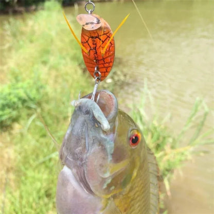 3PCS 3.5cm Bionic Insect Shape Fishing Lure 4g Fishing Bait Crankbait Floating Tackle with Storage Box
