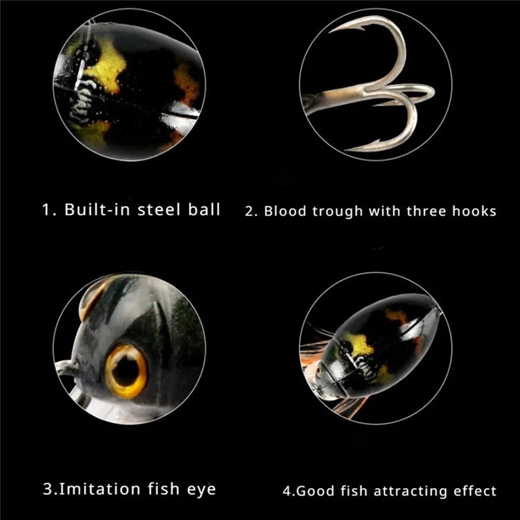 3.8cm Bionic Beetle Fishing Lure 4g Hard Bait Crankbait Fishing Tackle