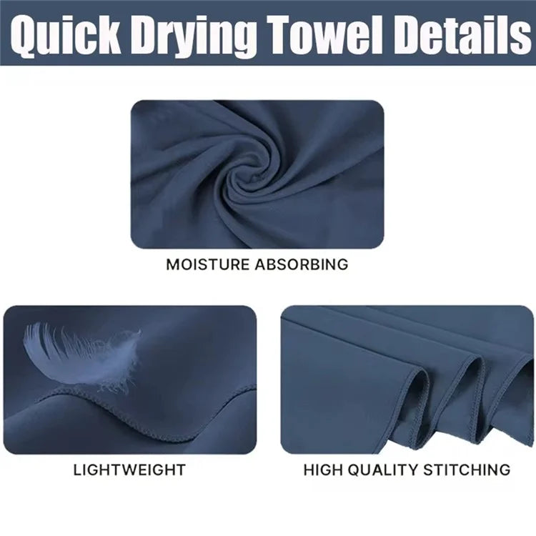 WY1003 80x130cm Portable Double-Sided Quick-Drying Towel Microfiber Sports Fitness Yoga Beach Towel
