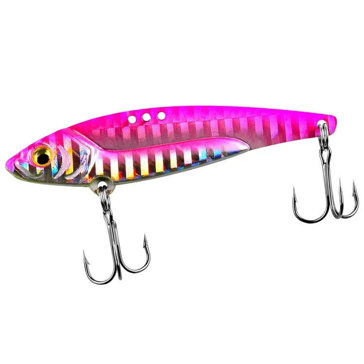 DW467 5Pcs Metal Simulation Bait Long Shot Fishing Lures with Dual Hook