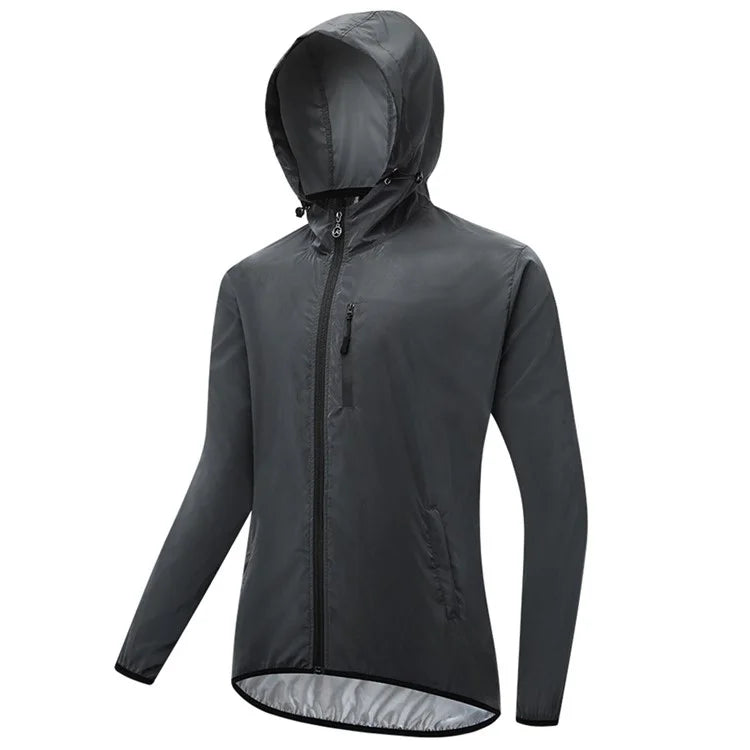WOSAWE BT235 Color Reflective Motorcycle Riding Hooded Coat Windproof Long Sleeve Top