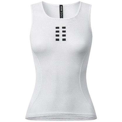 WOSAWE BE239 Women Cycling Vest Mesh Sleeveless Jersey Moisture Wicking Basic Shirt