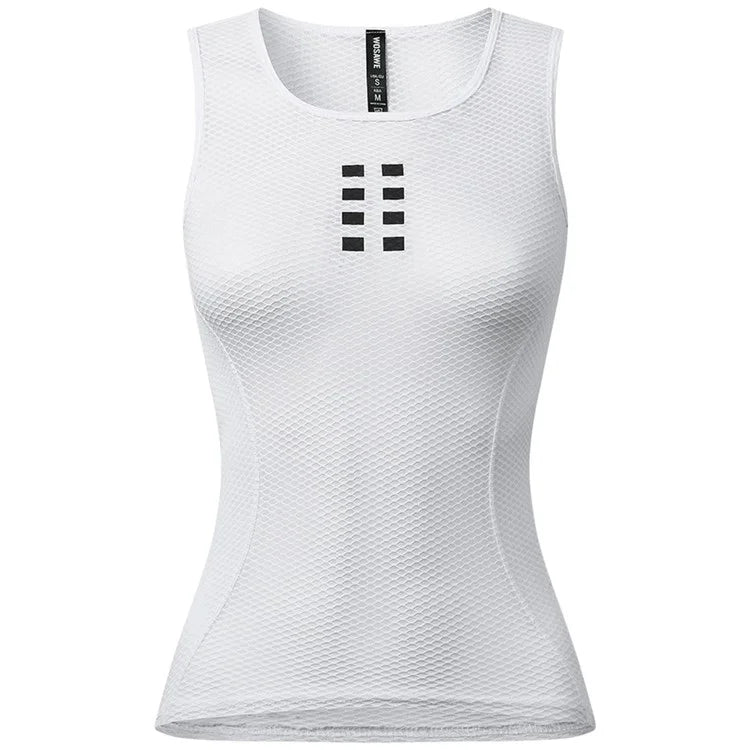 WOSAWE BE239 Women Cycling Vest Mesh Sleeveless Jersey Moisture Wicking Basic Shirt