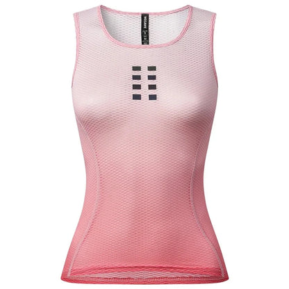 WOSAWE BE239 Women Cycling Vest Mesh Sleeveless Jersey Moisture Wicking Basic Shirt
