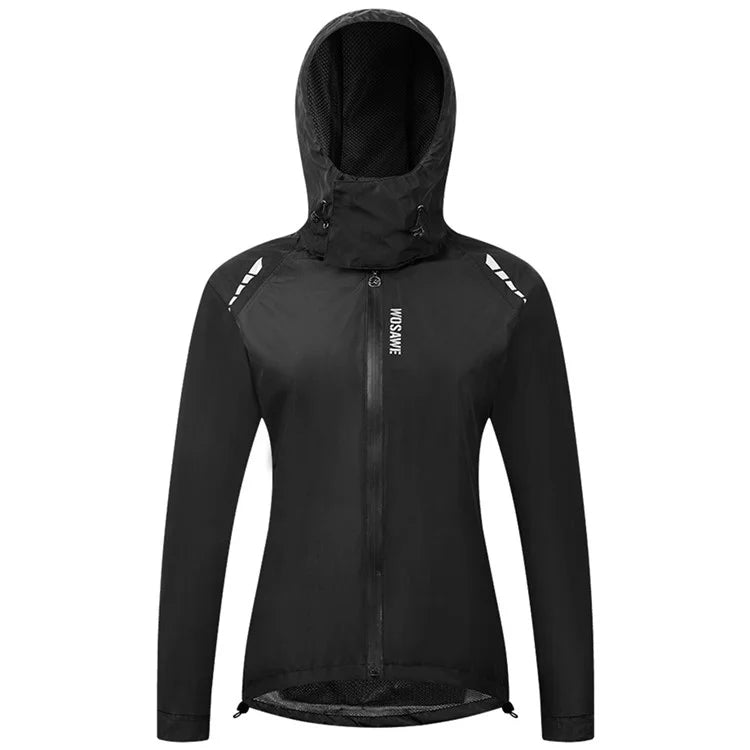 WOSAWE BH212 Waterproof Women Cycling Raincoat Hooded Jacket Bicycle Raincoat