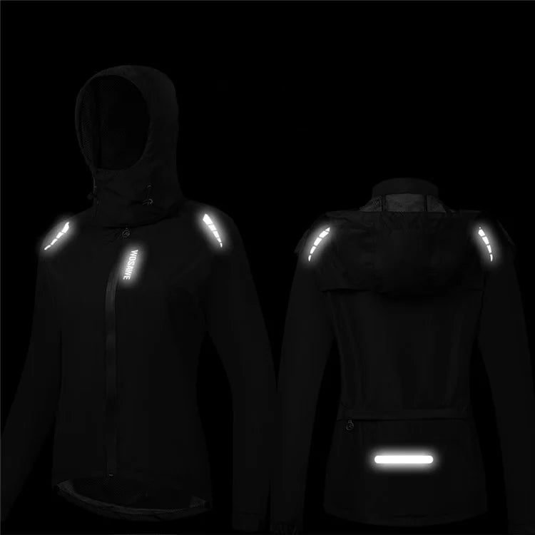 WOSAWE BH212 Waterproof Women Cycling Raincoat Hooded Jacket Bicycle Raincoat