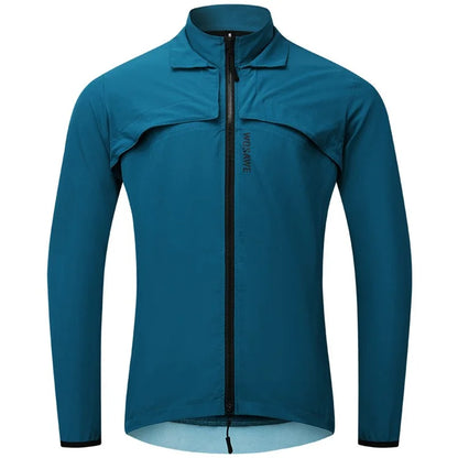 WOSAWE BH232 Men Cycling Zipper Jacket Windproof Sport Coat with Removable Sleeves