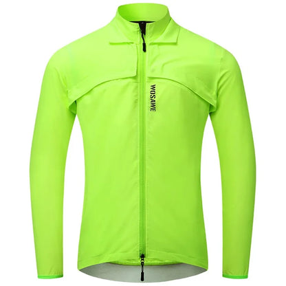 WOSAWE BH232 Men Cycling Zipper Jacket Windproof Sport Coat with Removable Sleeves