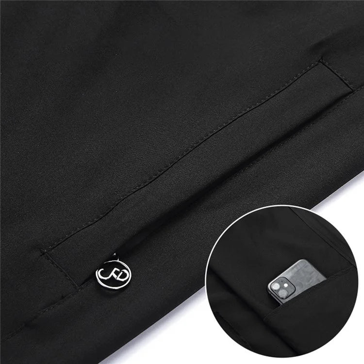 WOSAWE BH232 Men Cycling Zipper Jacket Windproof Sport Coat with Removable Sleeves