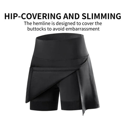 WOSAWE BE116-B Summer Breathable Women Cycling Pantskirt 5D Silicone Pad Shorts, Black