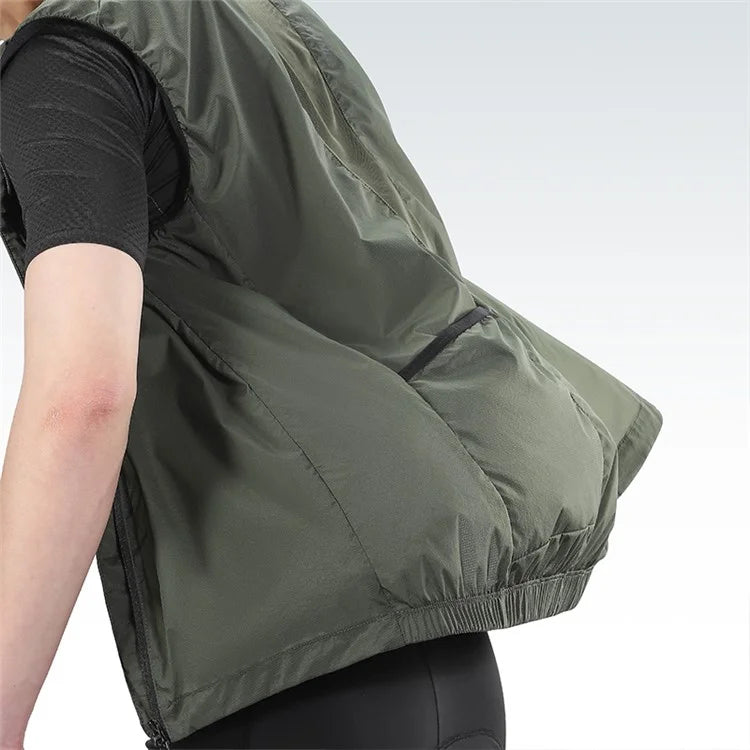 WEST BIKING YP0206171 Unisex Cycling Zipper Vest Windproof Breathable Sleeveless Top