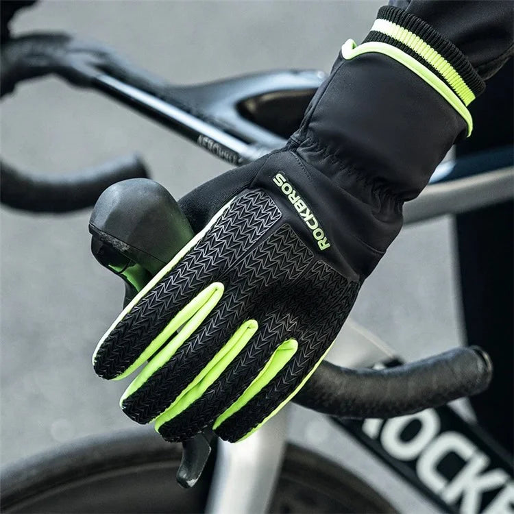 ROCKBROS S339 1 Pair Winter Gloves Touch Screen Cycling Bike Gloves Cotton Windproof Gloves