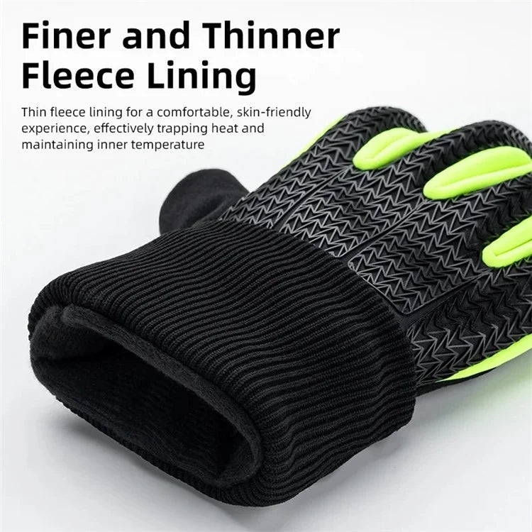 ROCKBROS S339 1 Pair Winter Gloves Touch Screen Cycling Bike Gloves Cotton Windproof Gloves