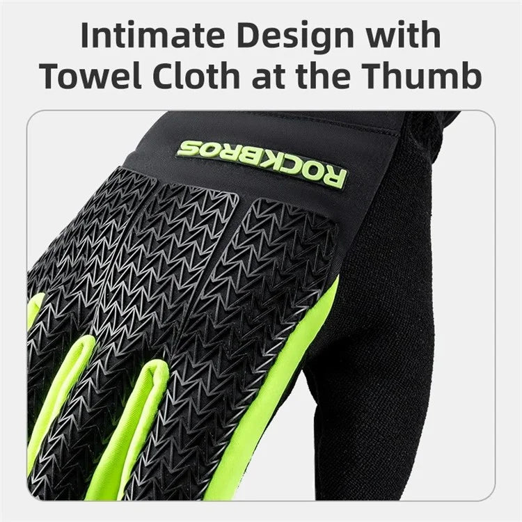 ROCKBROS S339 1 Pair Winter Gloves Touch Screen Cycling Bike Gloves Cotton Windproof Gloves